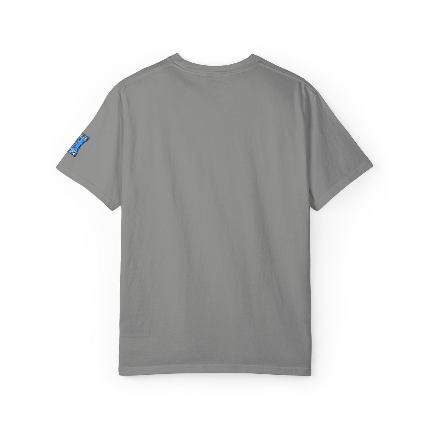 Blue Floral Bear Graphic T-Shirt — Chest & Sleeve Print