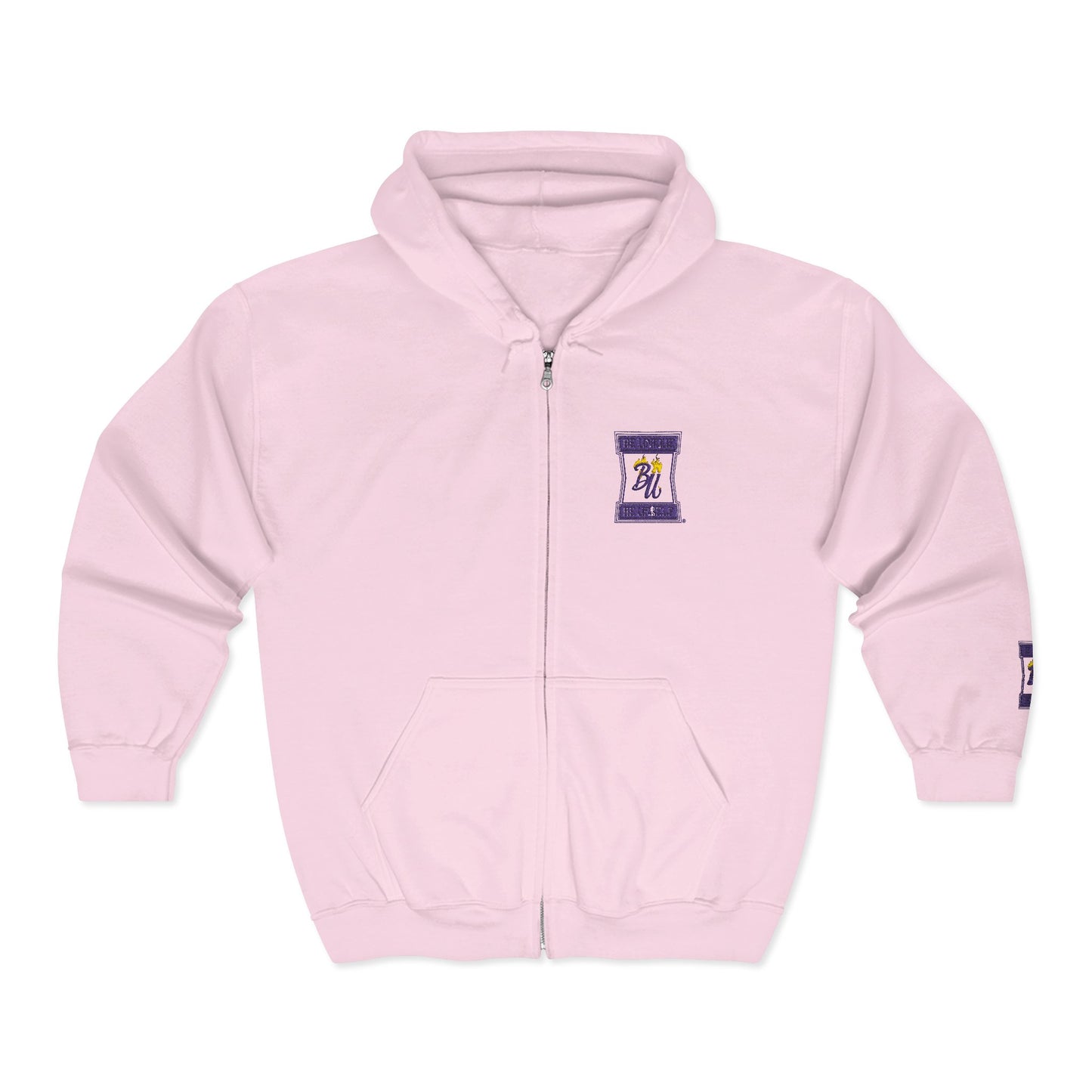 Tarot Cat Zip Hoodie — "The High Priestess" Minimal Chest & Sleeve Design