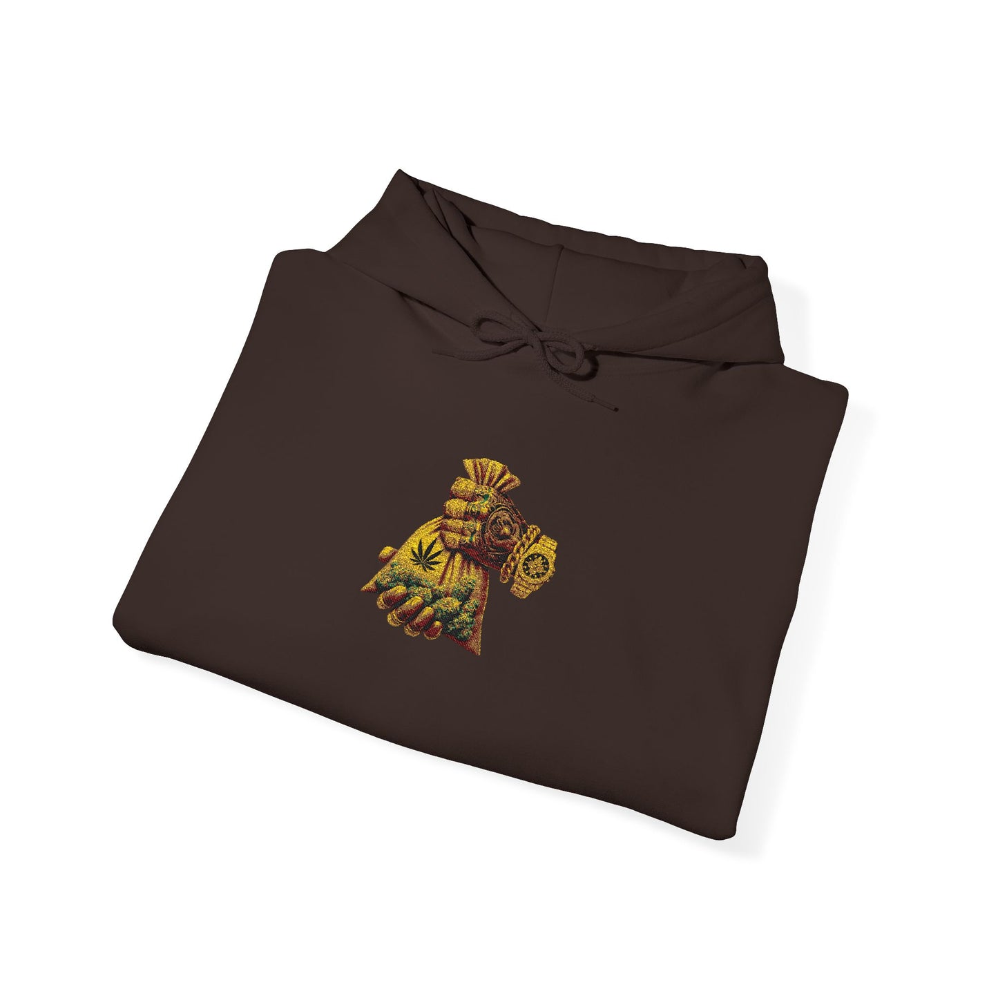 Hoodie — Golden Floral Teddy Bear Graphic Pullover