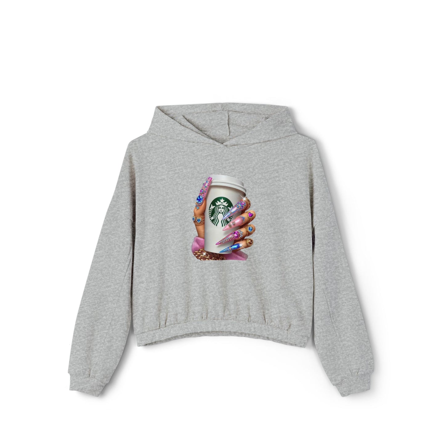Stylish Women's Cinched Bottom Hoodie, Trendy Casual Wear, Perfect for Coffee Lovers, Unique Gift for Her, Fall Fashion Essential, [...]