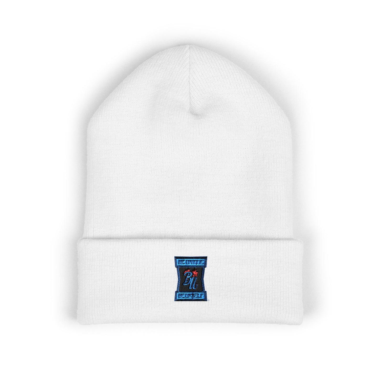 Embroidered 'Choose Joy' Cuffed Beanie — Classic Winter Knit Hat