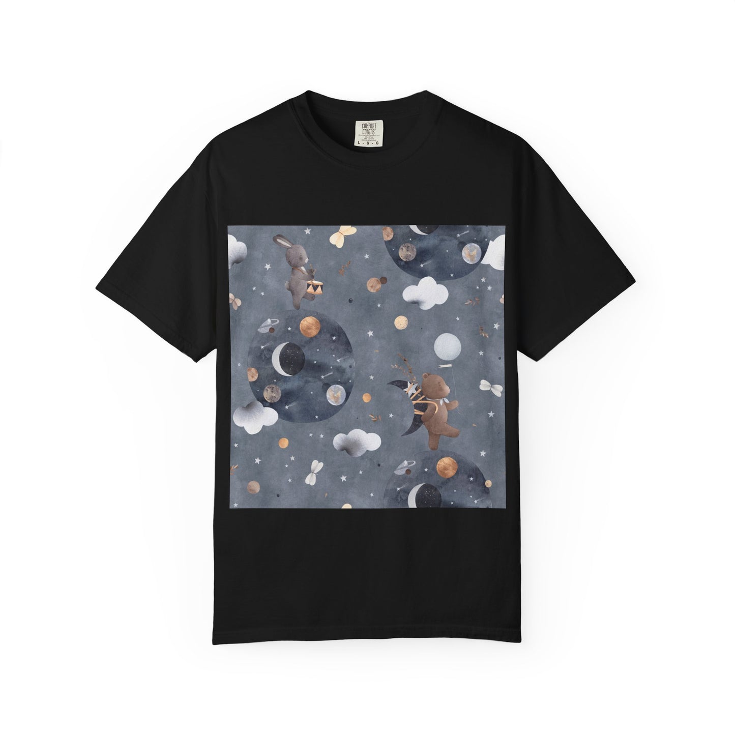 Whimsical Space-Themed T-Shirt, Unisex Graphic Tee, Comfortable Casual Wear, Unique Gift for Friends, Everyday Style, Be Unique Be Yourself