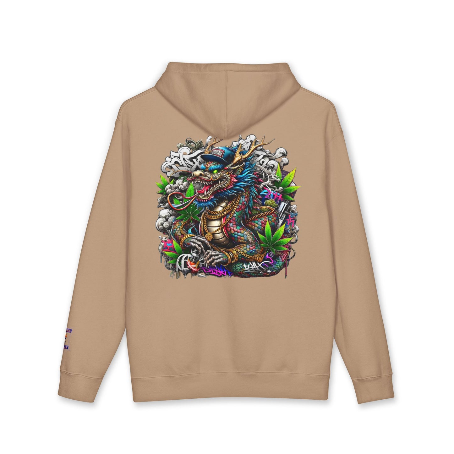 Colorful Dragon Design Unisex Heavyweight Hoodie, Graphic Sweatshirt, Streetwear Fashion, Unique Gift, Cozy Wear