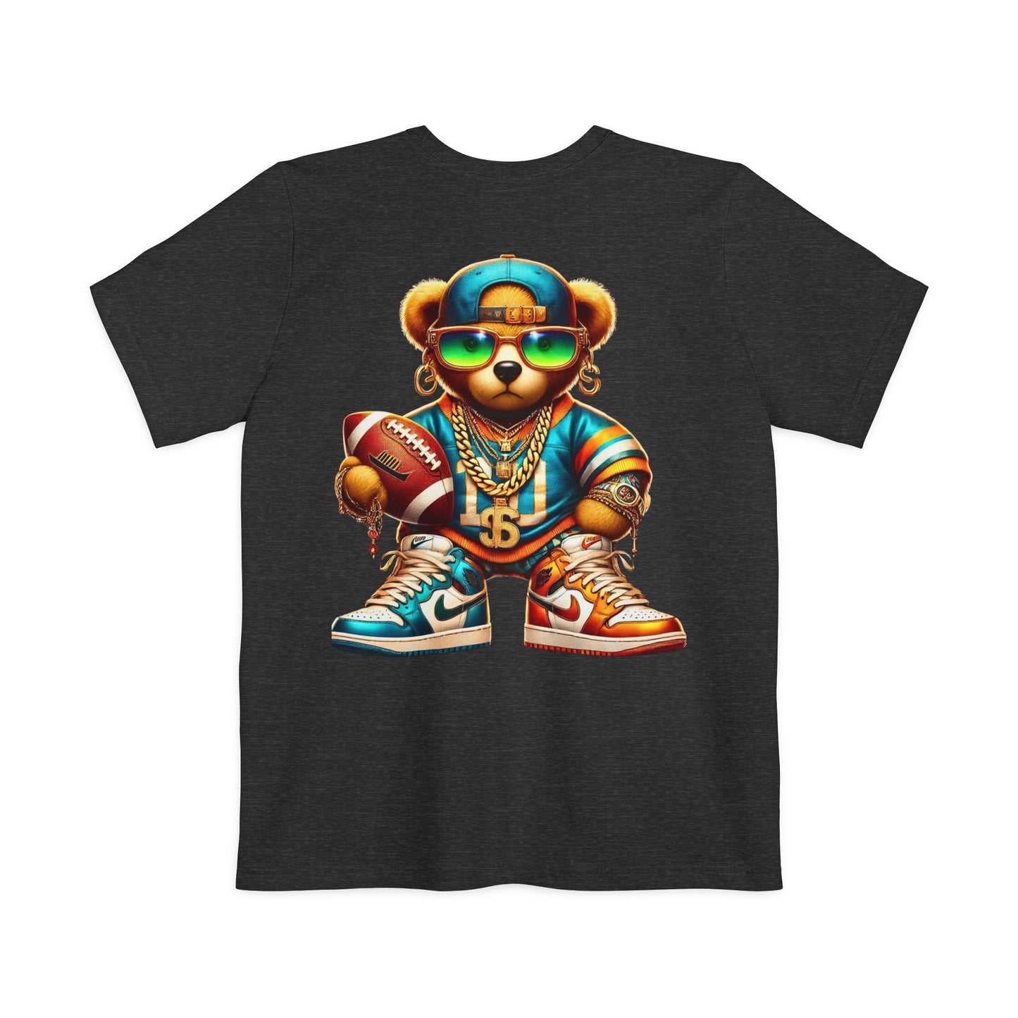 Trendy Hip-Hop Bear Pocket T-Shirt | Unisex Streetwear Tee | Cool Graphic Tee for Sports Lovers | Gift for Teens & Athletes