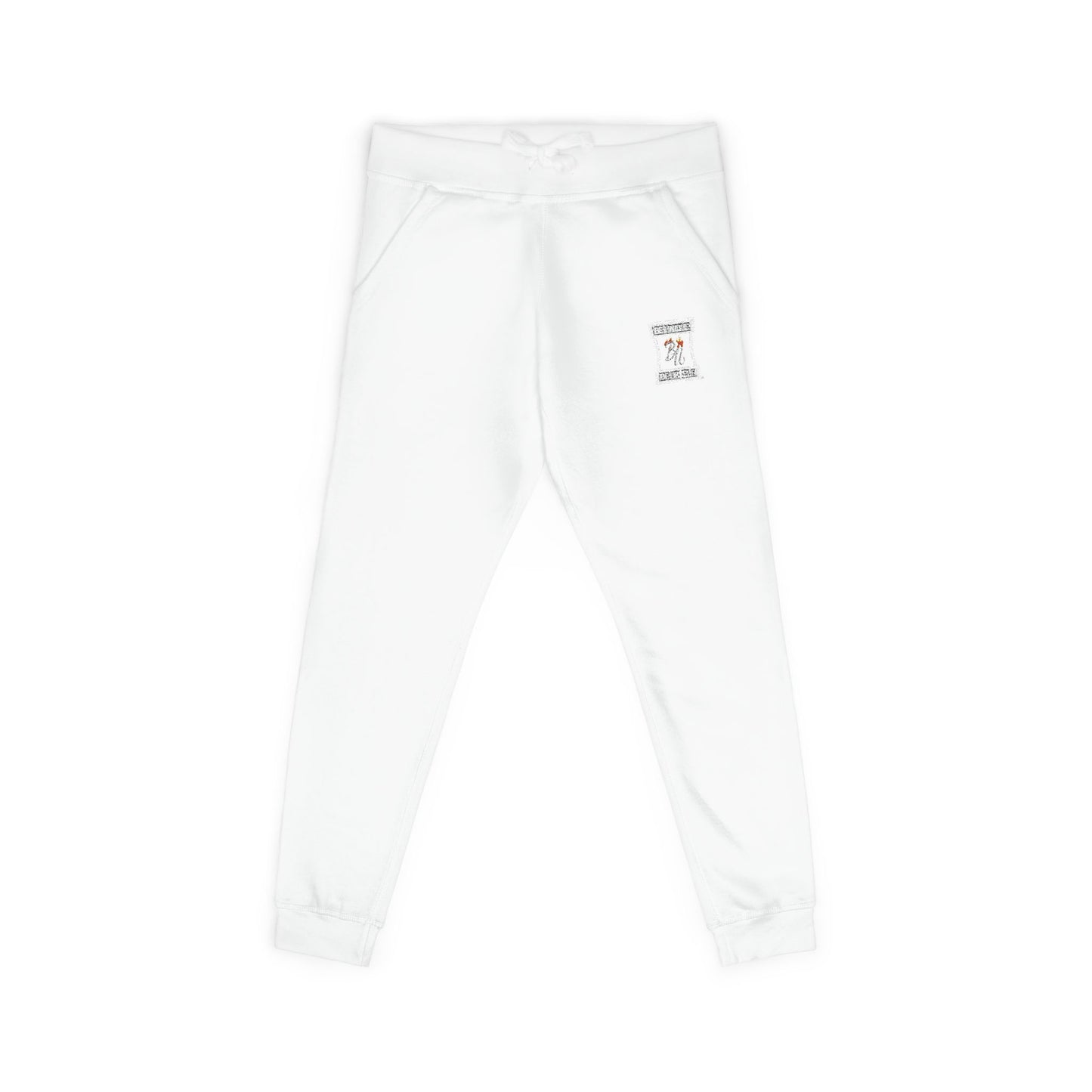 Embroidered Coral Sweatpants – Cozy Fleece Joggers with Script Accent