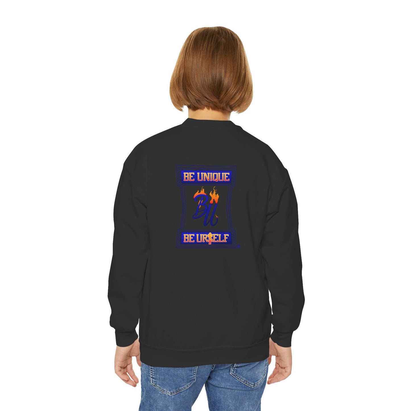 Youth Crewneck Sweatshirt with Playful Dog Design | Perfect for Pet Lovers, Everyday Comfort, Gift Idea, Unique Style, Trendy Apparel