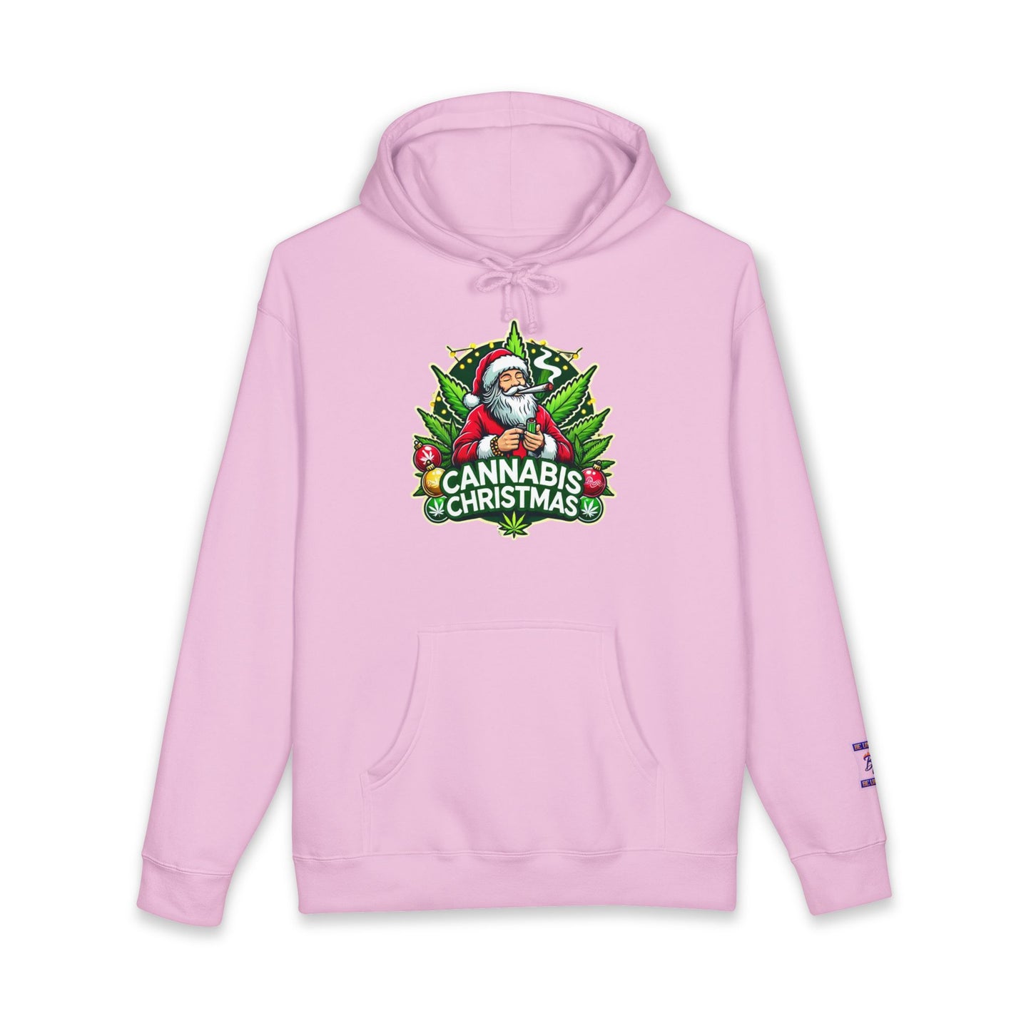 Cannabis Christmas Hoodie, Fun Holiday Apparel, Unisex Sweatshirt, Unique Gift for Cannabis Lovers, Festive Streetwear