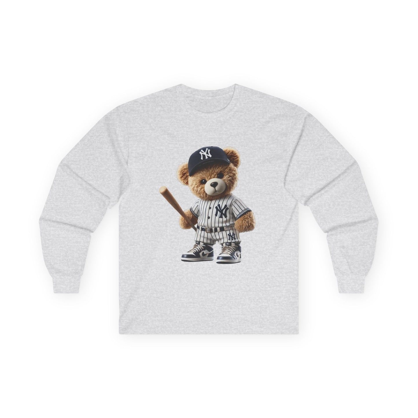 Baseball Bear Long Sleeve Tee - Cute Baseball Shirt, Perfect for Sports Fans, Gift for Kids and Adults, Spring and Summer Style, [...]