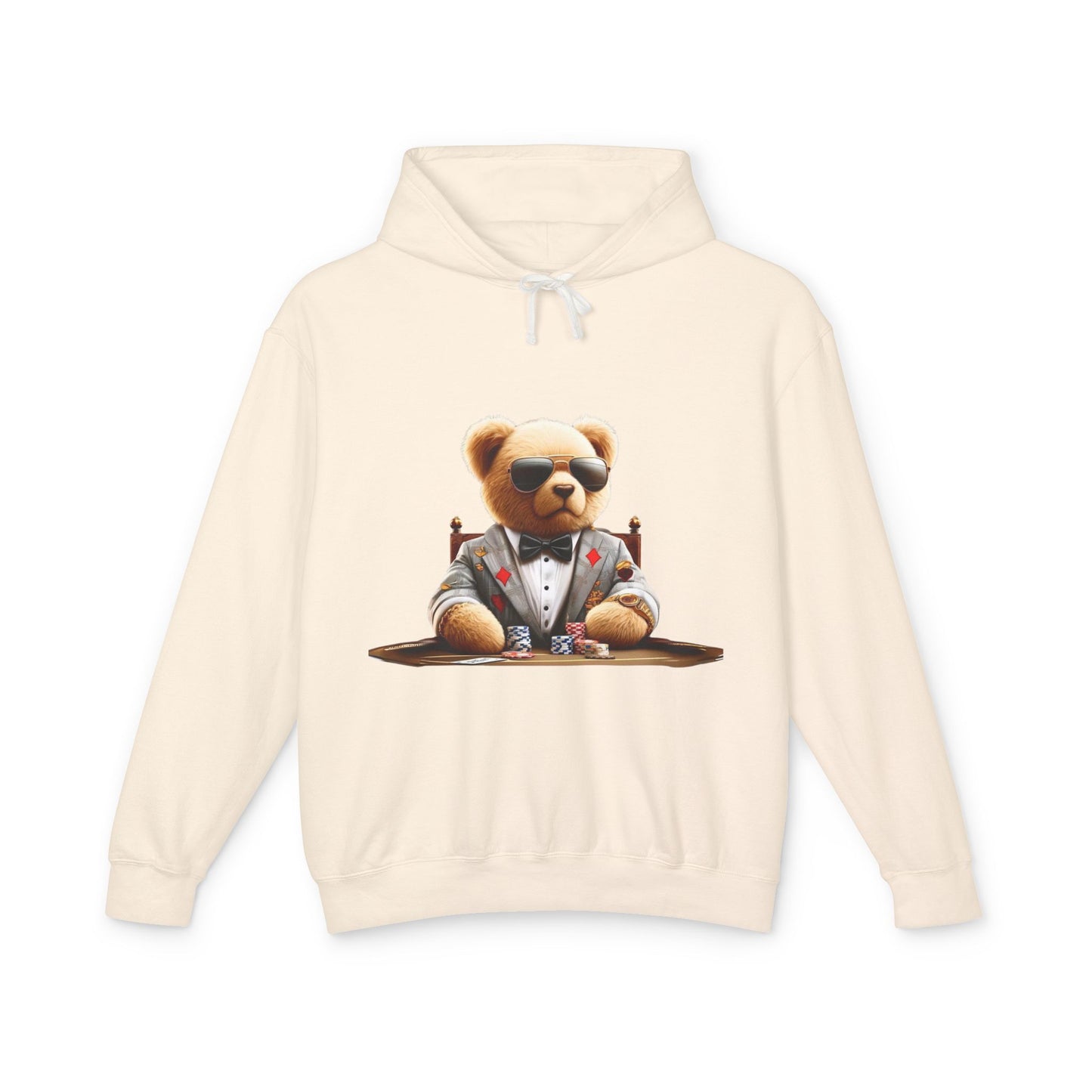 Cool Bear Poker Unisex Lightweight Hoodie