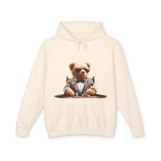 Cool Bear Poker Unisex Lightweight Hoodie