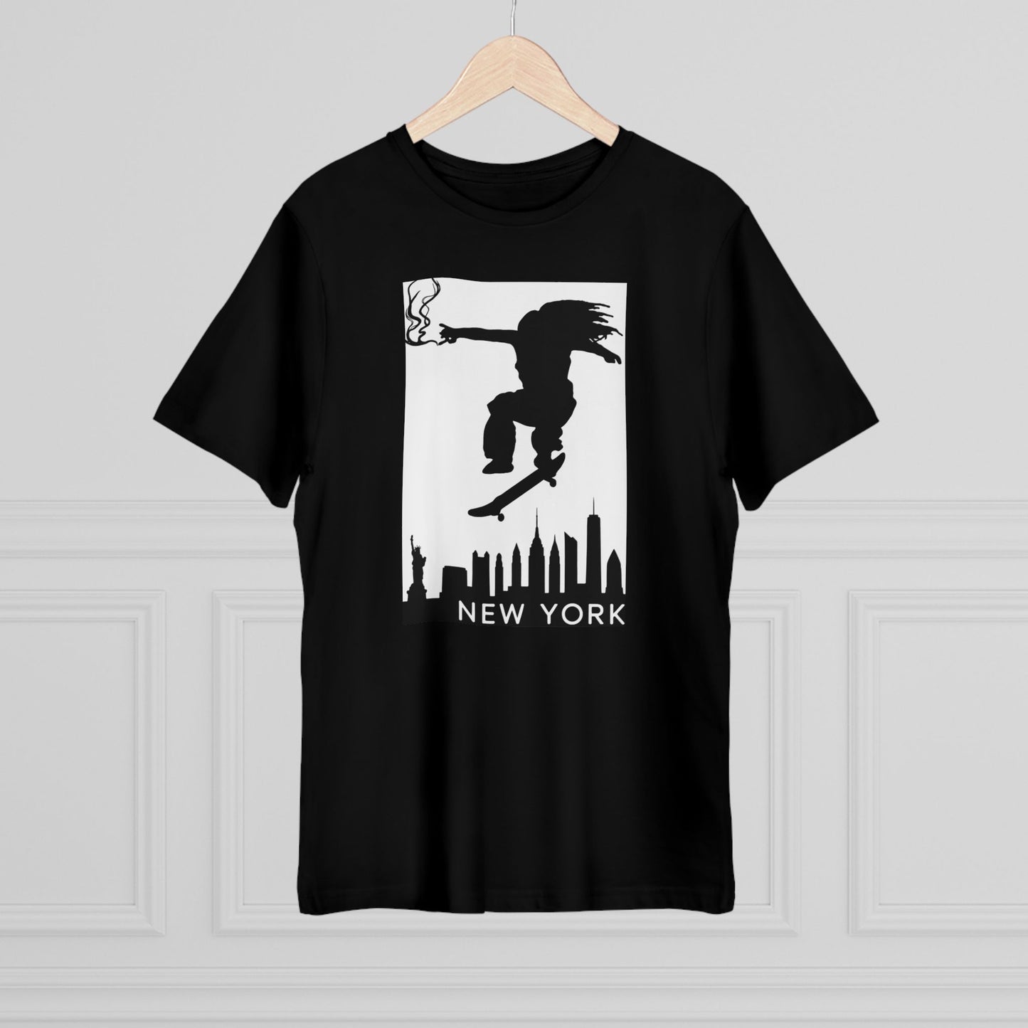 New York City Skater T-shirt, Urban Style Tee, Streetwear Shirt, Skateboarder Apparel, NYC Vibes Fashion