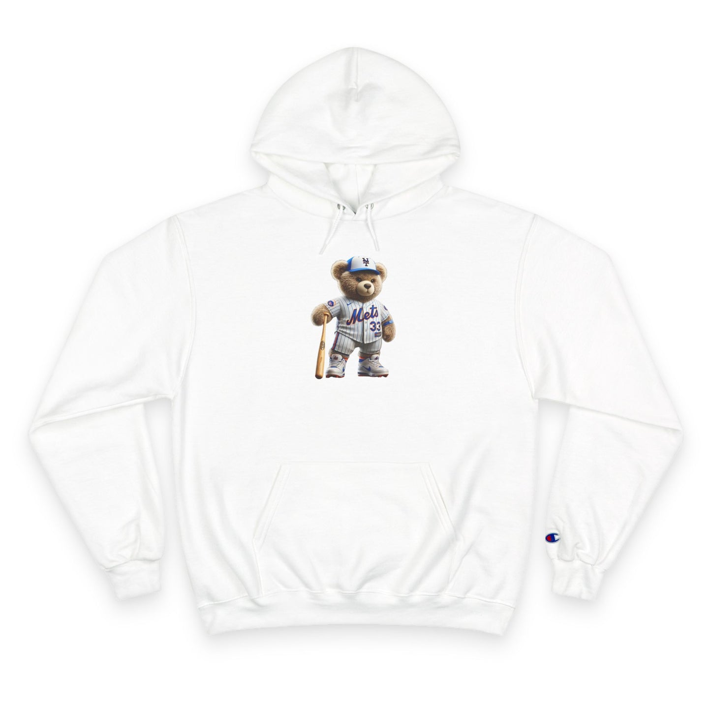 Cute Sports Bear Hoodie, Cozy Sweatshirt, Gift for Sports Fans, Casual Wear, Unisex Champion Hoodie, Birthday Present, Animal Lover Apparel
