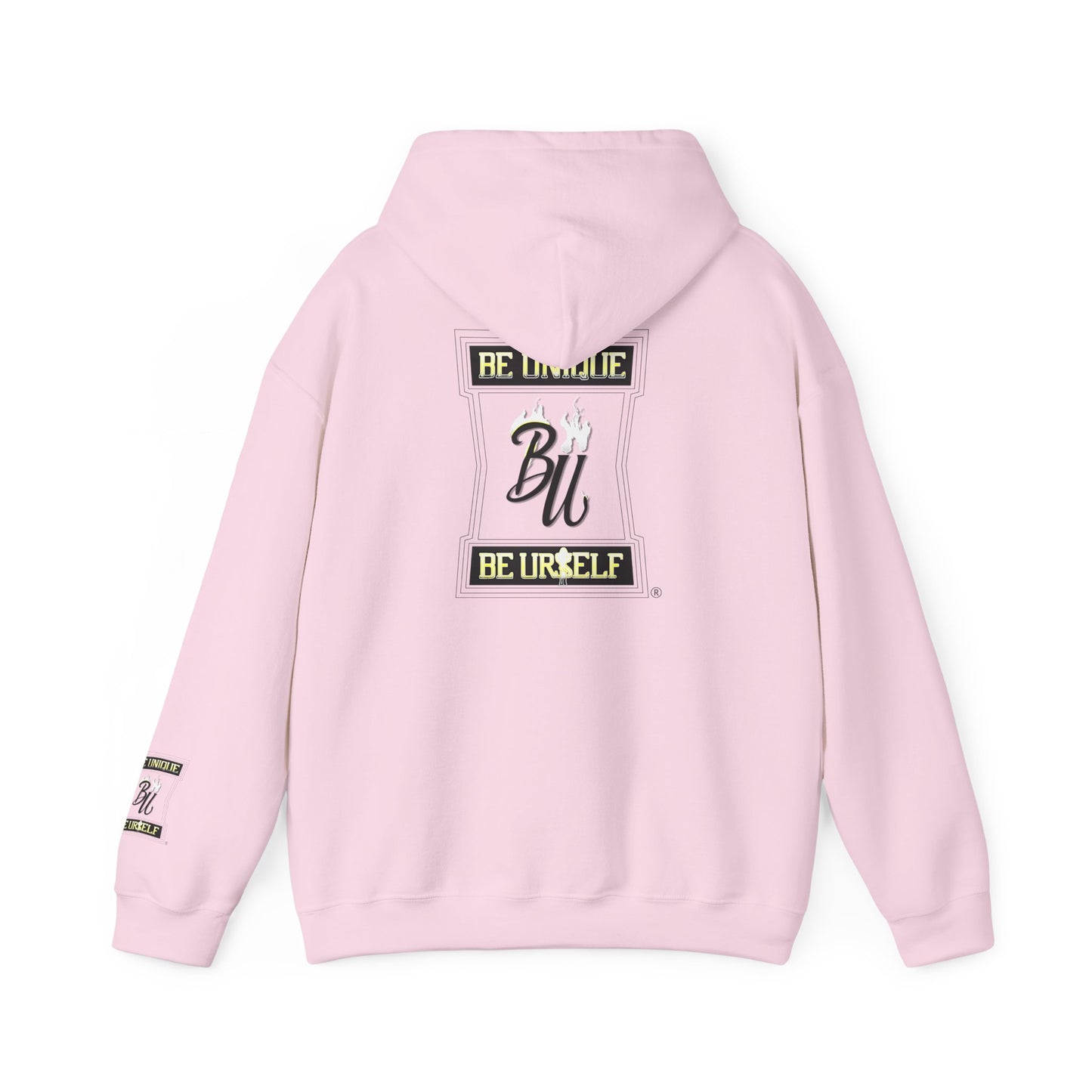 Hoodie — Cherub with Roses Design, 'Be True, Be Yourself' Inspirational Streetwear
