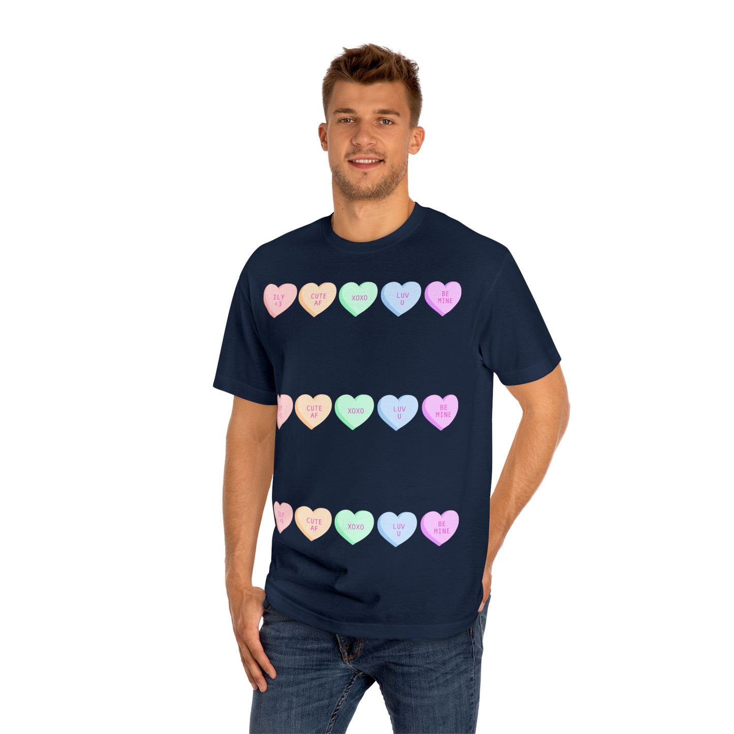 Unisex Classic Tee - Heart and Motivational Design, Casual Wear, Gift for Friends, Summer Outfit, Comfortable T-Shirt