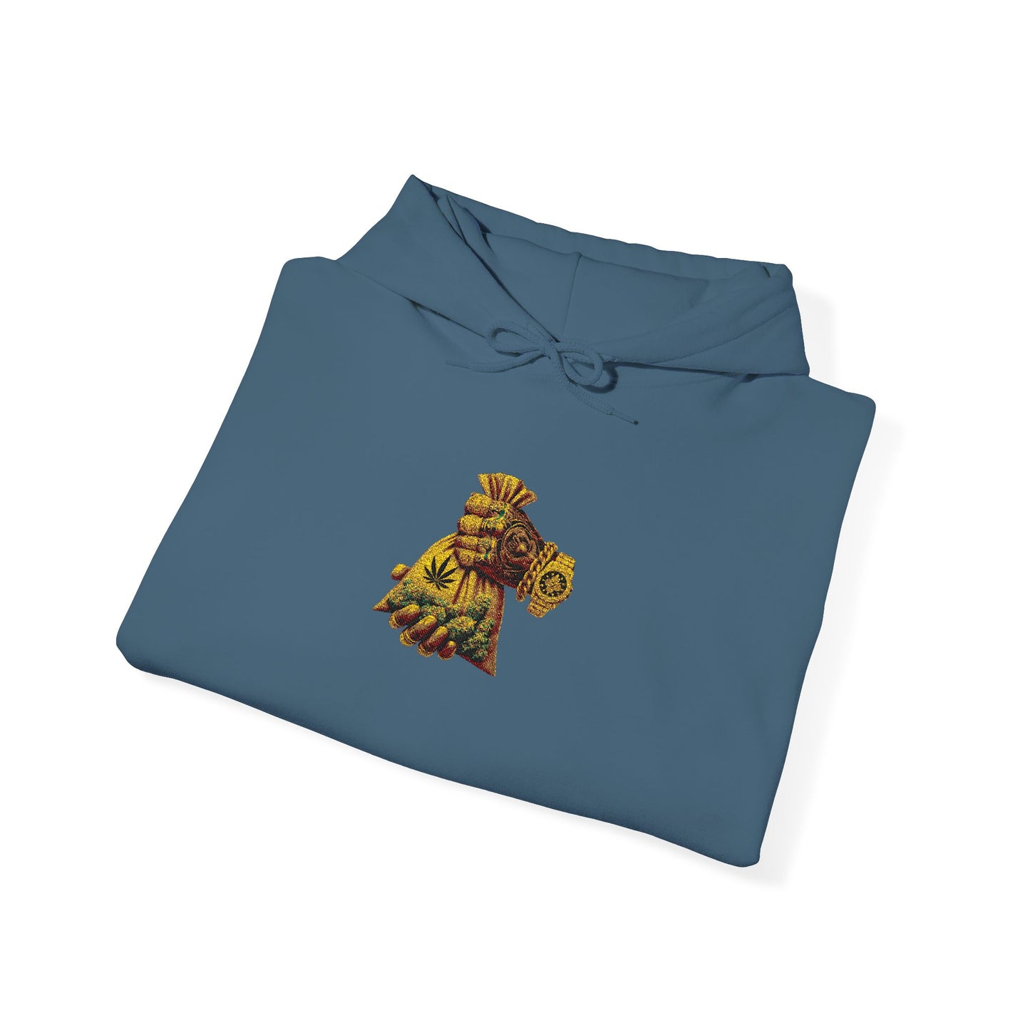 Hoodie — Golden Floral Teddy Bear Graphic Pullover
