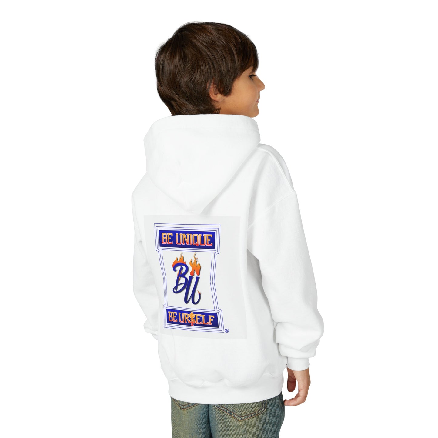 Heartfelt Youth Hoodie, Be Unique Be Yourself Sweatshirt, Stylish Kids Hoodie, Perfect Gift for Teens, Birthday Gift, Everyday Wear
