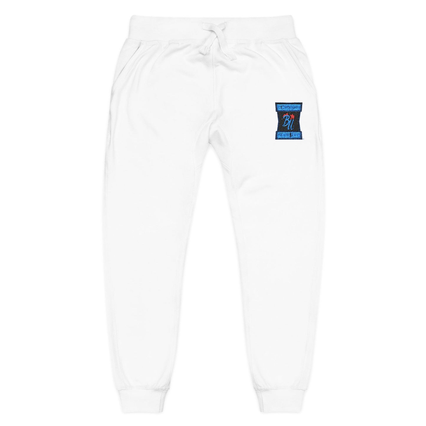 Embroidered Hourglass Joggers — Cozy Coral Fleece Sweatpants