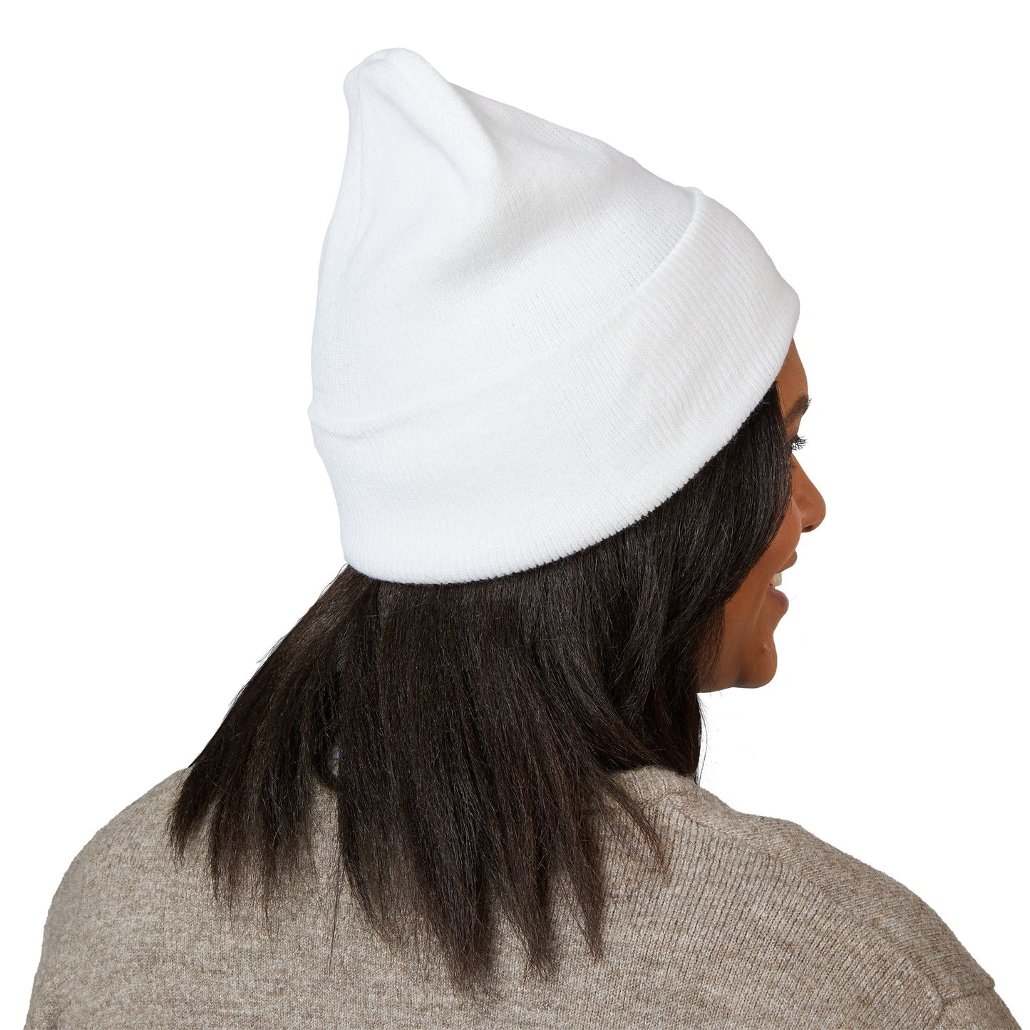 Classic Cuffed Beanie with Bold Embroidery, Cozy Winter Hat, Stylish Knit Cap, Perfect Gift for Her, Unisex Beanie