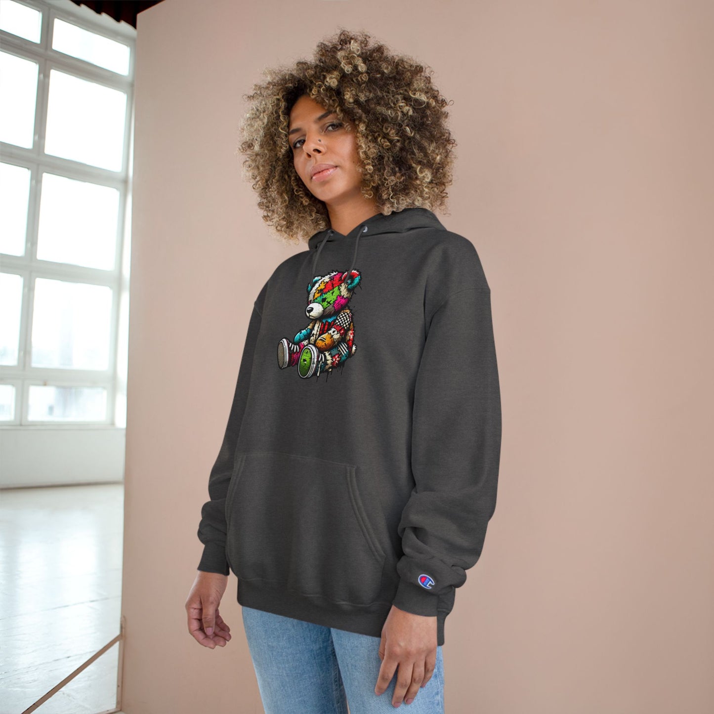 Whimsical Bear Graphic Hoodie - Be Unique, Be Yourself