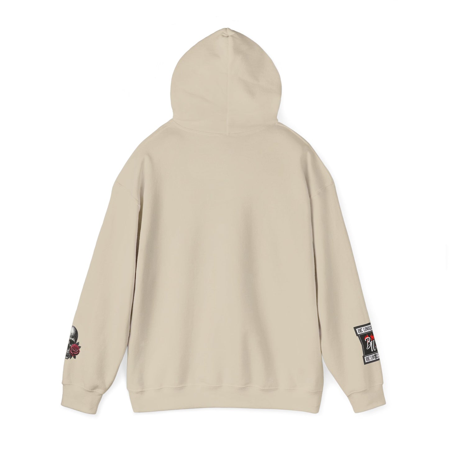 Skull & Rose Hoodie — Vintage Tattoo Sleeve Graphic Hooded Sweatshirt