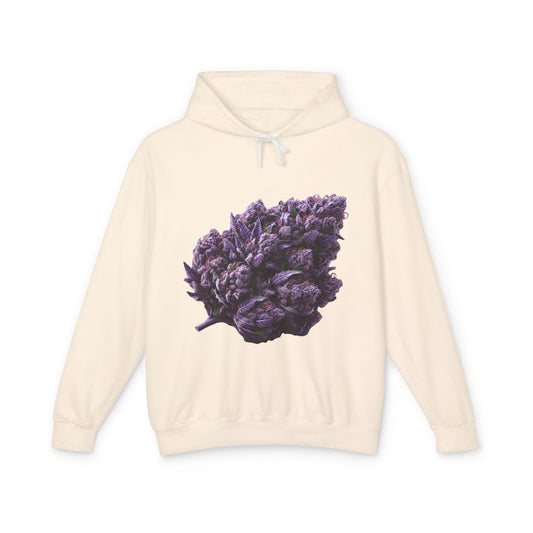 Botanical Purple Flower Hoodie, Unisex Lightweight Sweatshirt, Cozy Casual Wear, Nature Lover Gift, Spring Fashion, Eco-Friendly Apparel