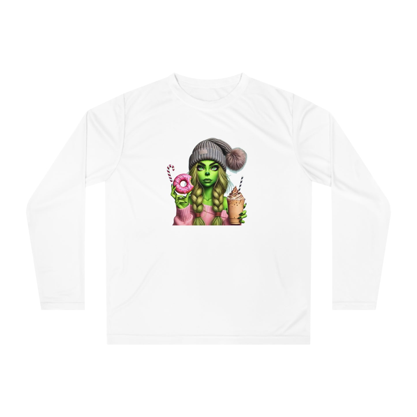 Unisex Performance Long Sleeve Shirt with Fun Green Illustration, Cute Gift for Friends, Ideal for Parties, Festivals, Everyday Wear, [...]