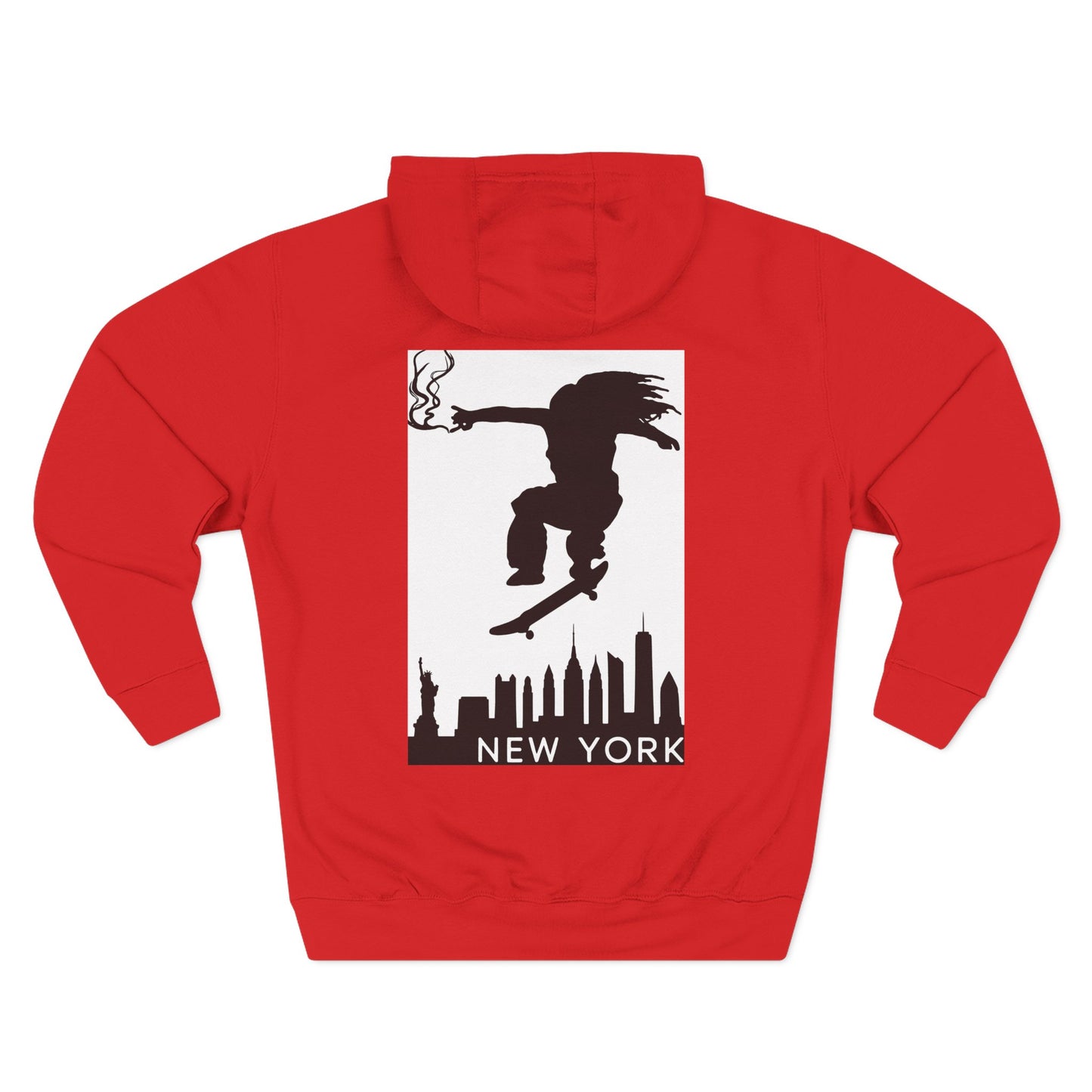 Urban Skate Fleece Hoodie - Streetwear Style, Cozy Pullover, Gift for Skaters, Trendy Fashion, New York Inspired