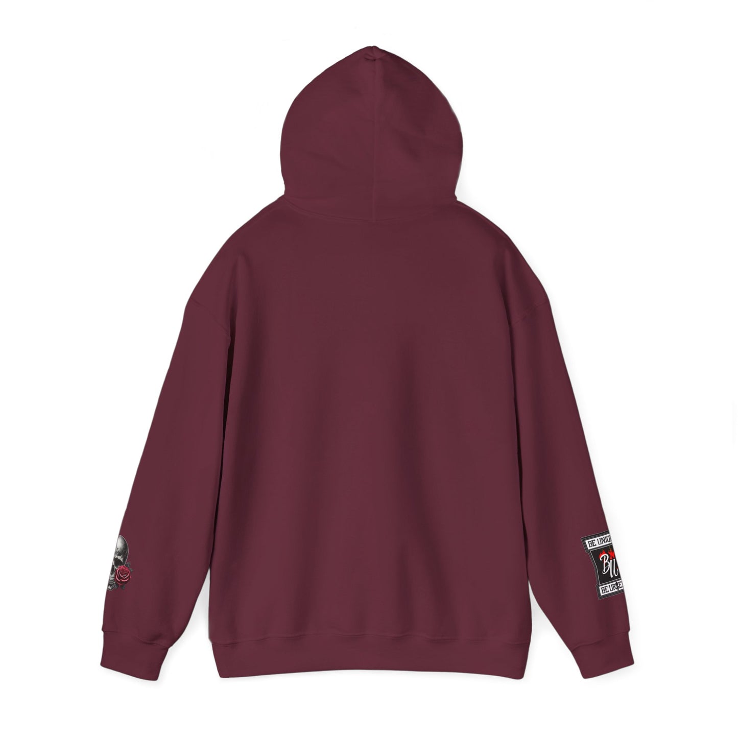 Skull & Rose Hoodie — Vintage Tattoo Sleeve Graphic Hooded Sweatshirt