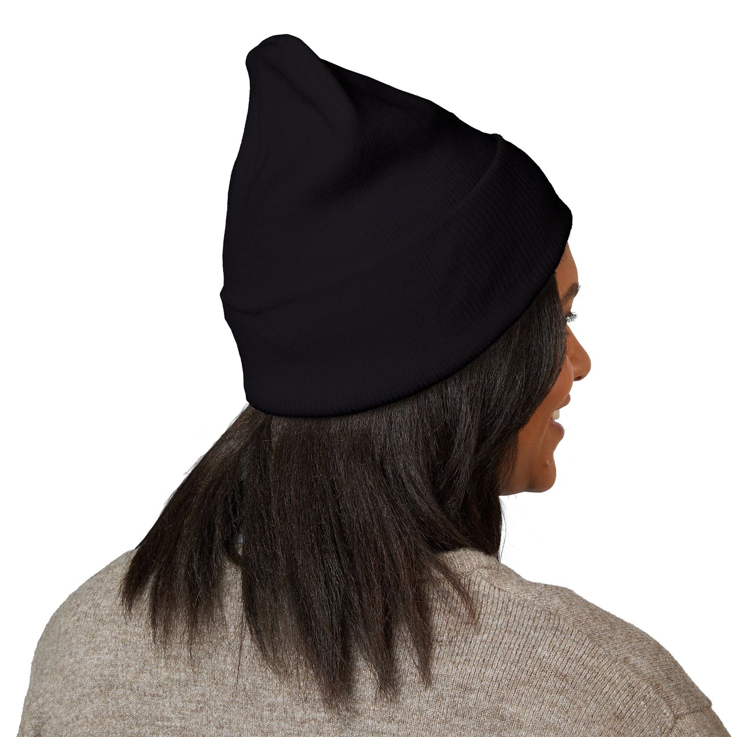 Embroidered 'Stay Weird' Cuffed Beanie — Classic Knit Winter Hat