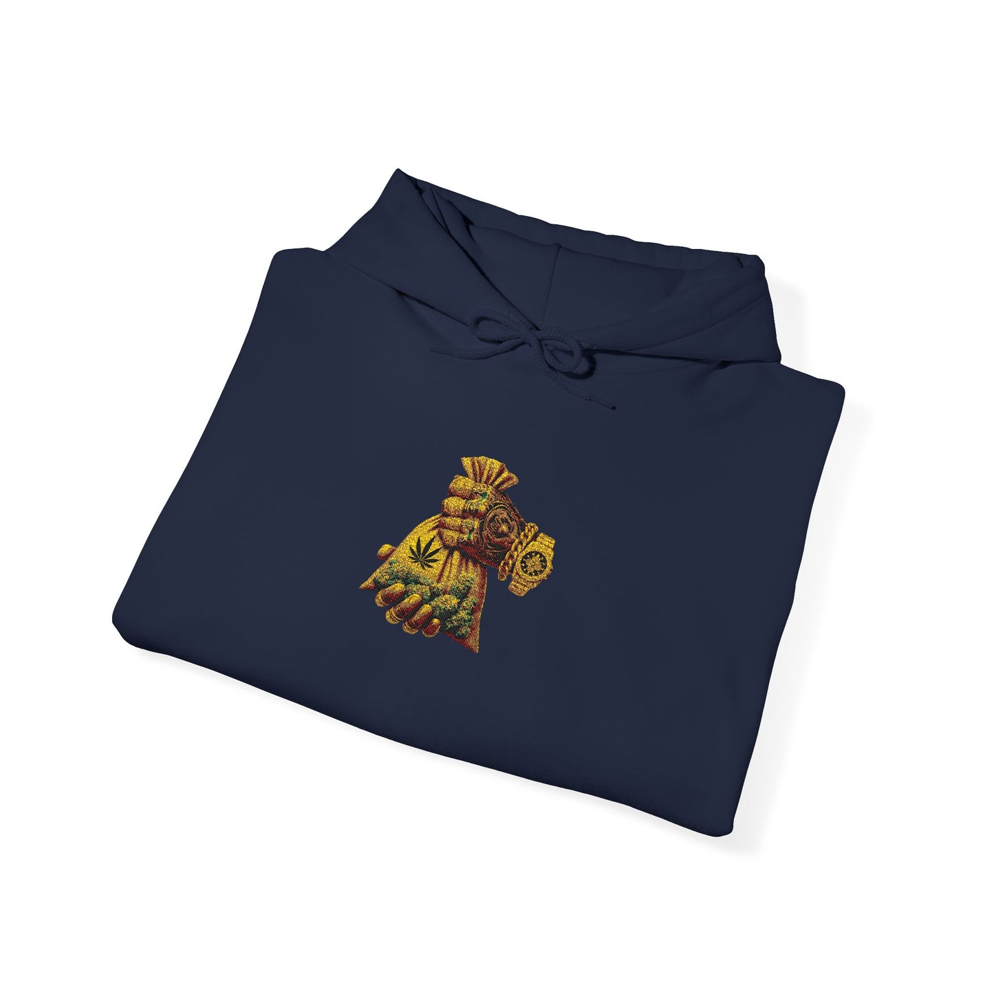 Hoodie — Golden Floral Teddy Bear Graphic Pullover