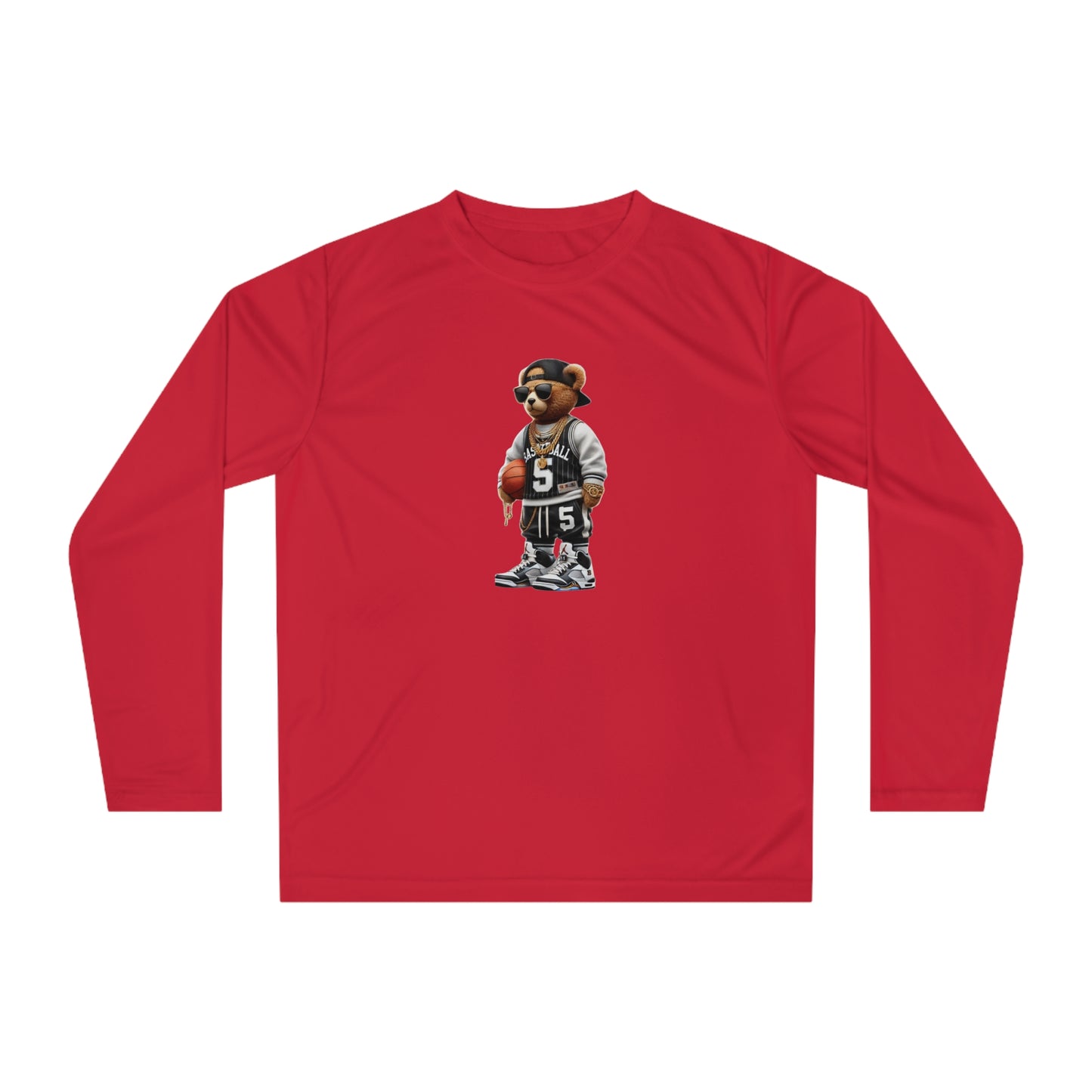 Cool Bear Graphic Long Sleeve Shirt | Casual Sportswear, Unisex Activewear, Streetwear Fashion, Gift for Sports Lovers