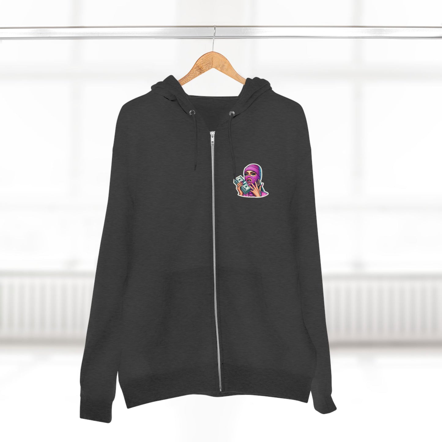 Vibrant Graphic Unisex Zip Hoodie - Street Style Statement