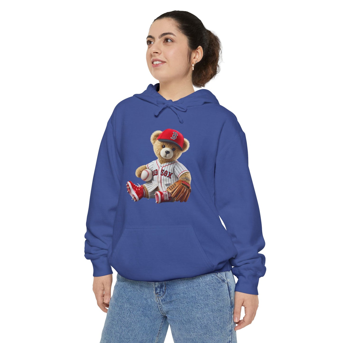 Baseball Bear Hoodie, Cute Unisex Pullover, Sports Gift, Cozy Streetwear, Perfect for Casual Outings, Baseball Fans