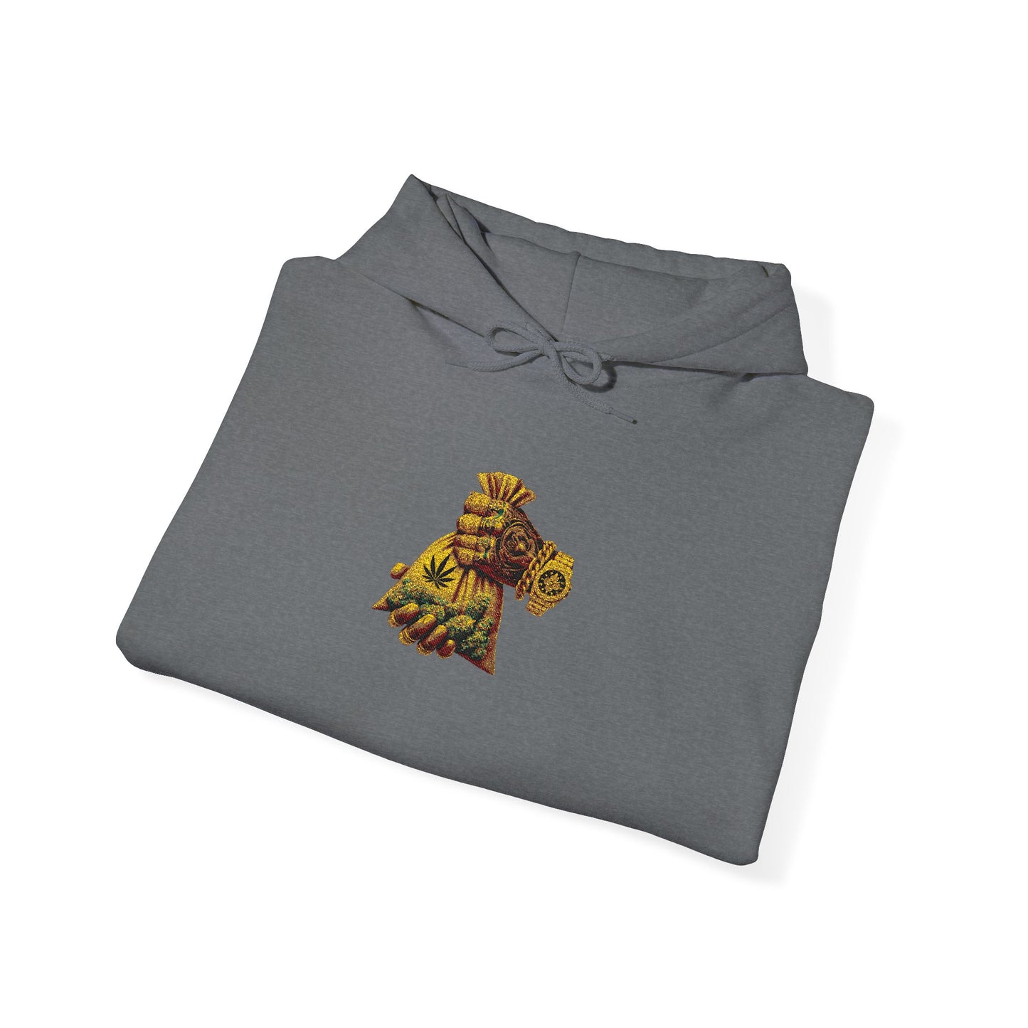 Hoodie — Golden Floral Teddy Bear Graphic Pullover