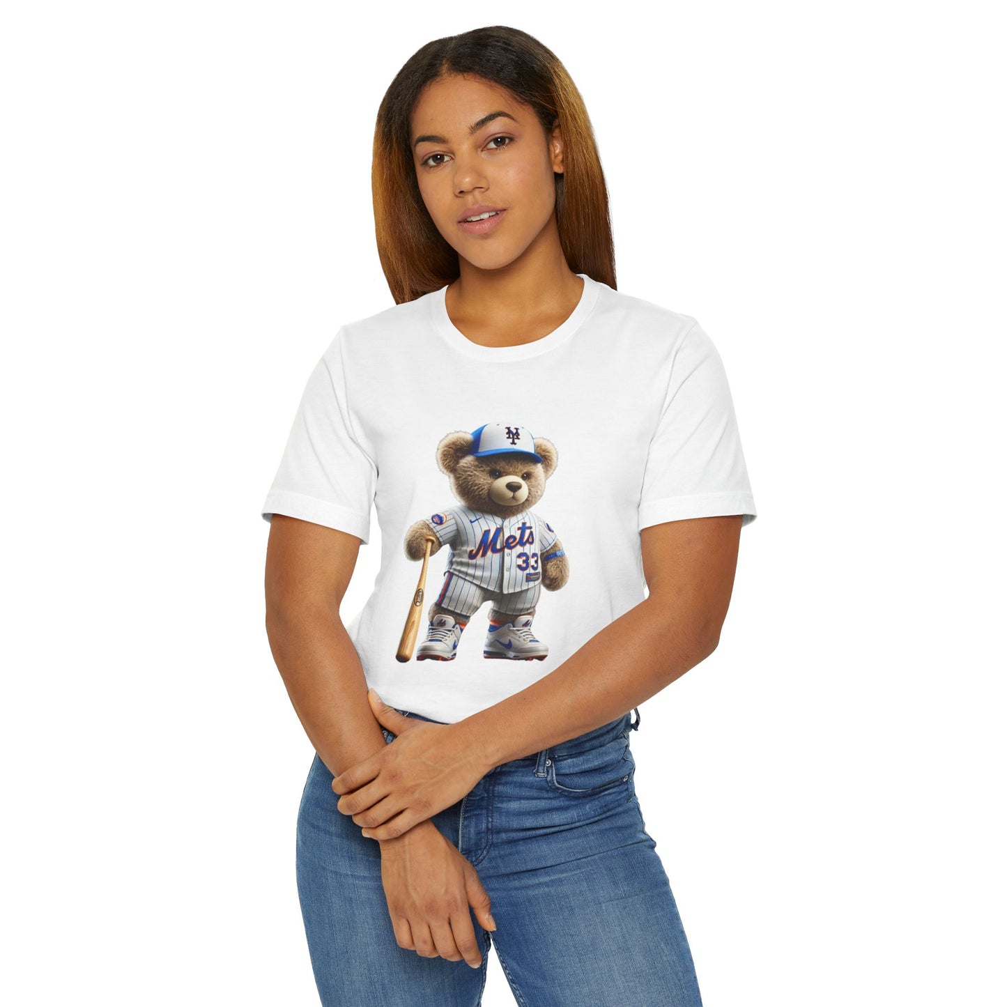 Sporty Bear Graphic Tee - Unisex Jersey T-Shirt, Cute Animal Shirt, Fun Baseball Apparel, Gift for Sports Fans, Casual Wear