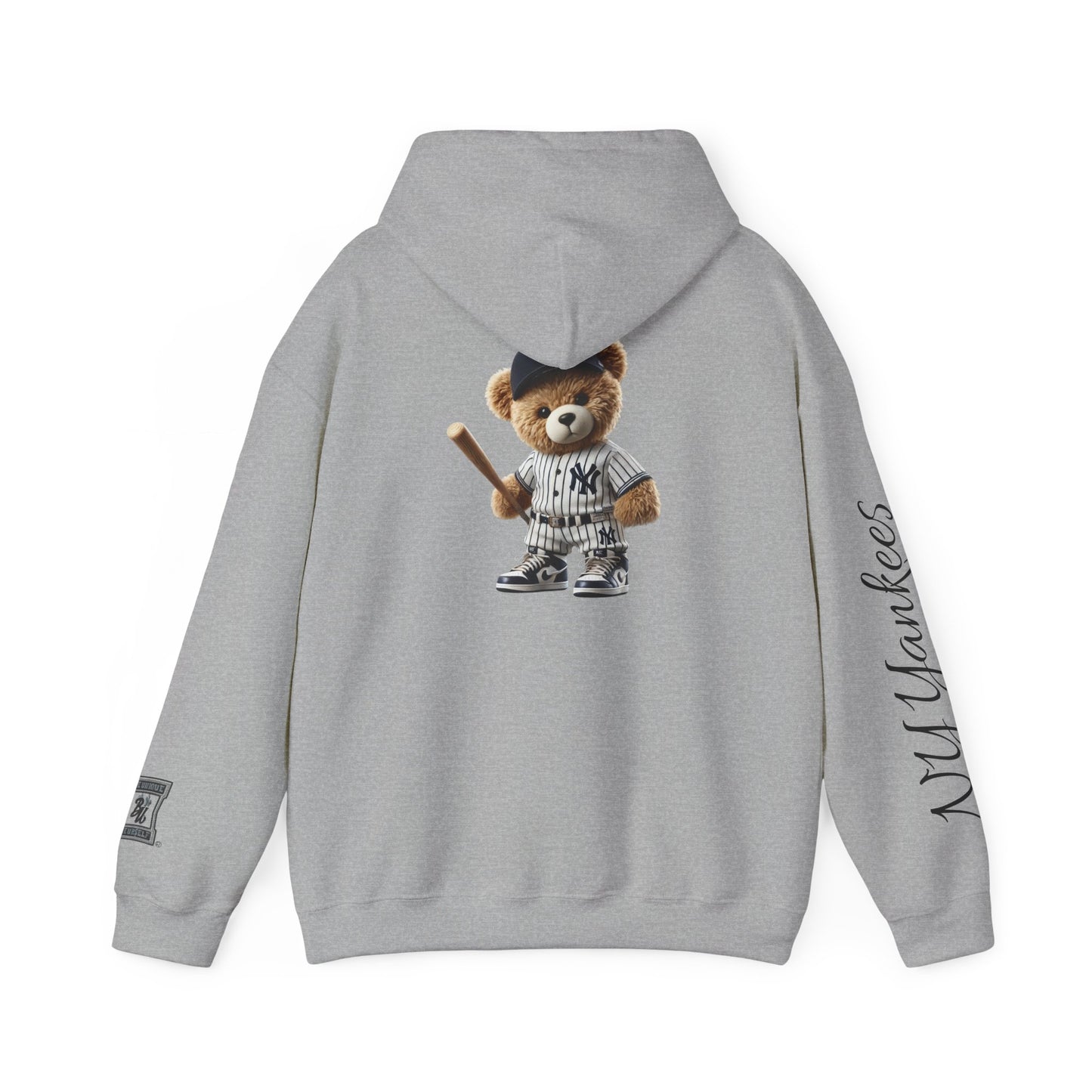 Yankees Teddy Bear Hoodie — Baseball Mascot Pullover