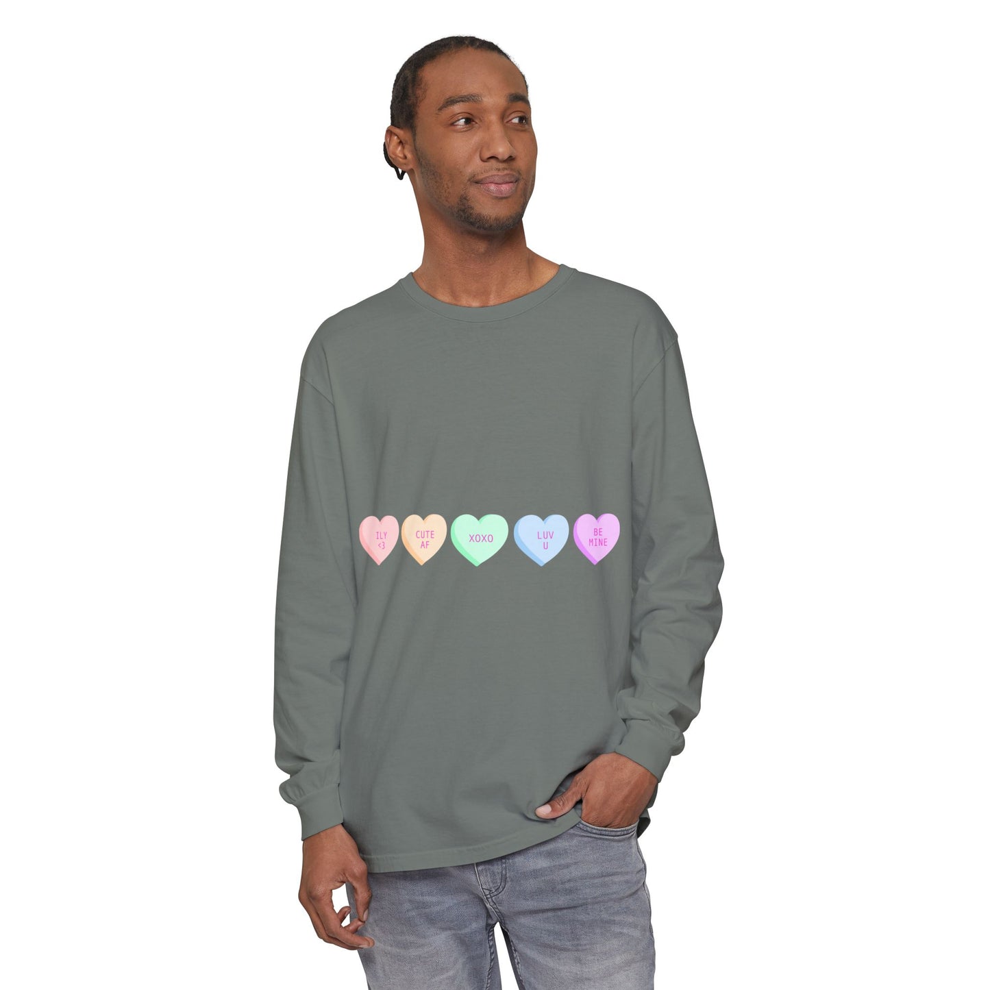 Trendy Long Sleeve Tee with Heart Design and Motivational Back Print, Unisex Gift, Casual Wear, Outfit for All Seasons, Perfect for [...]