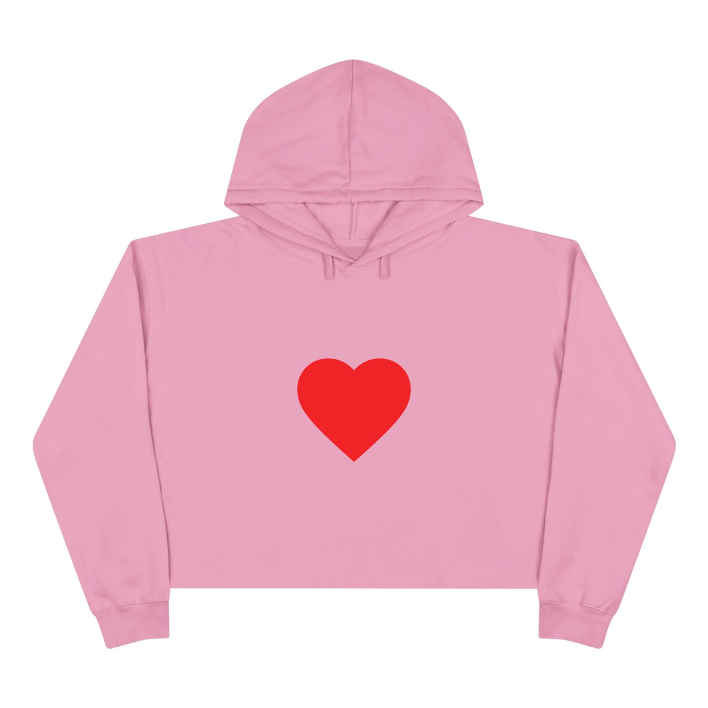 Trendy Crop Hoodie with Heart and Unique Message, Casual Hoodie, Gift for Her, Summer Fashion, Streetwear
