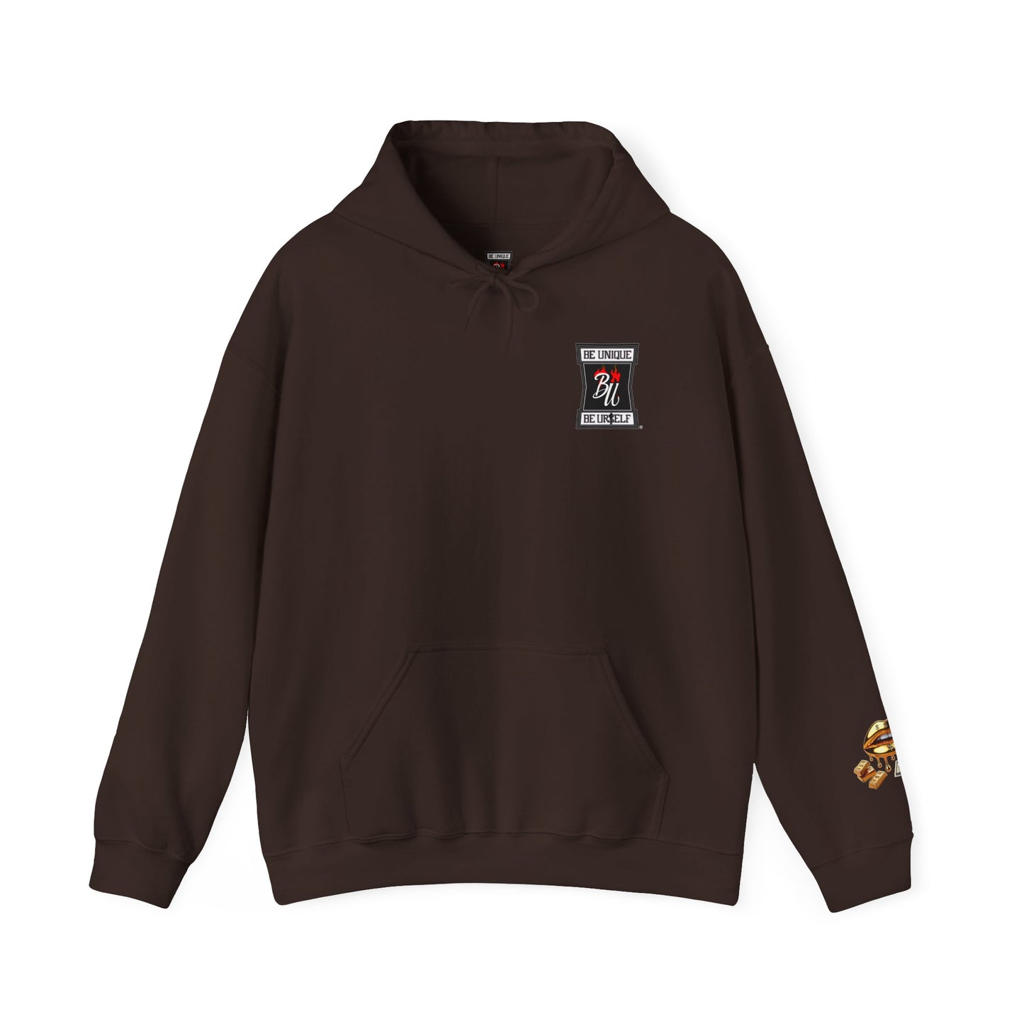 Hoodie — Golden Drip Lips & Money Graphic Pullover