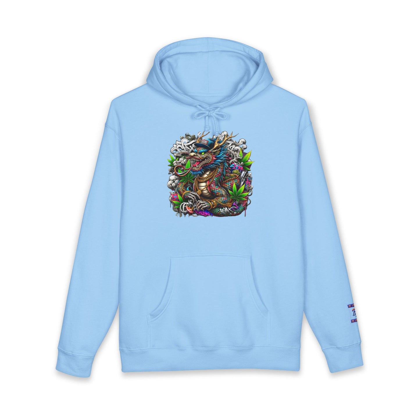 Colorful Dragon Design Unisex Heavyweight Hoodie, Graphic Sweatshirt, Streetwear Fashion, Unique Gift, Cozy Wear