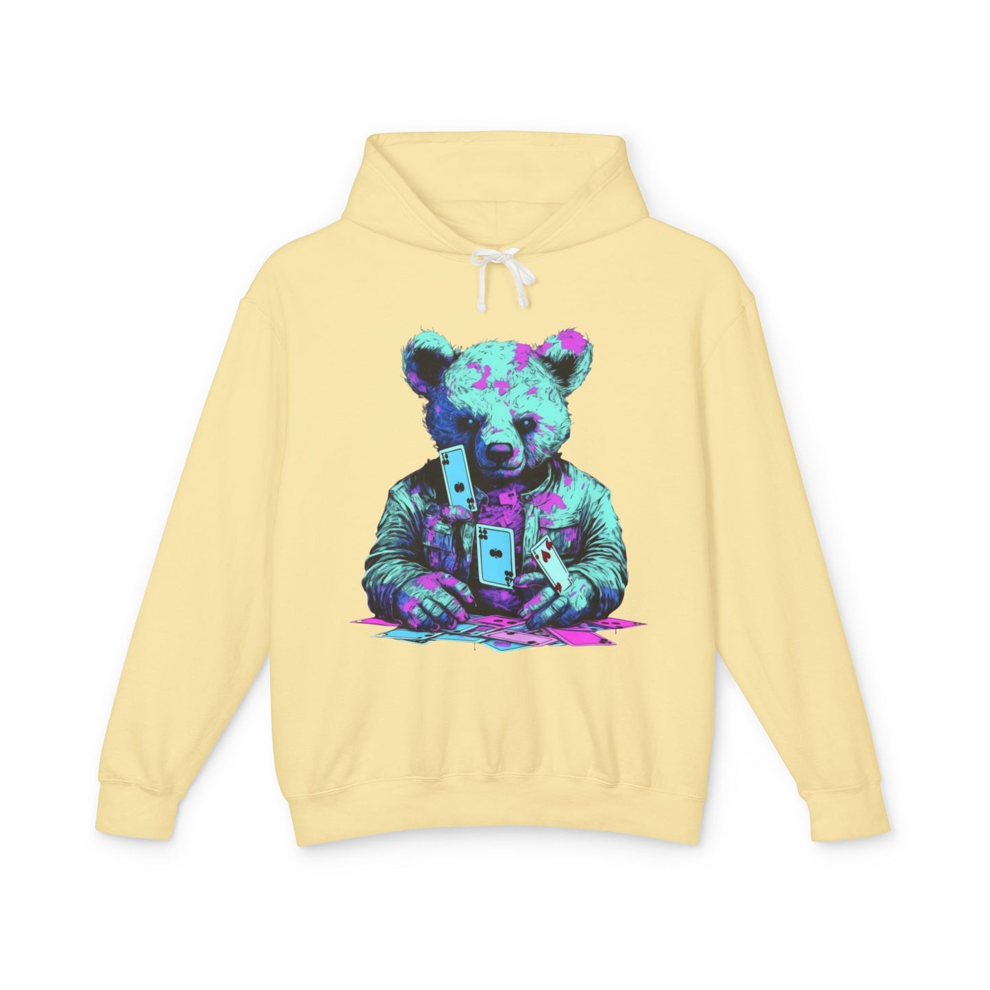 Colorful Bear Graphic Hoodie for Trendy Casual Wear