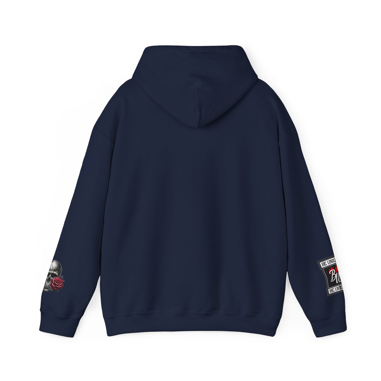 Skull & Rose Hoodie — Vintage Tattoo Sleeve Graphic Hooded Sweatshirt