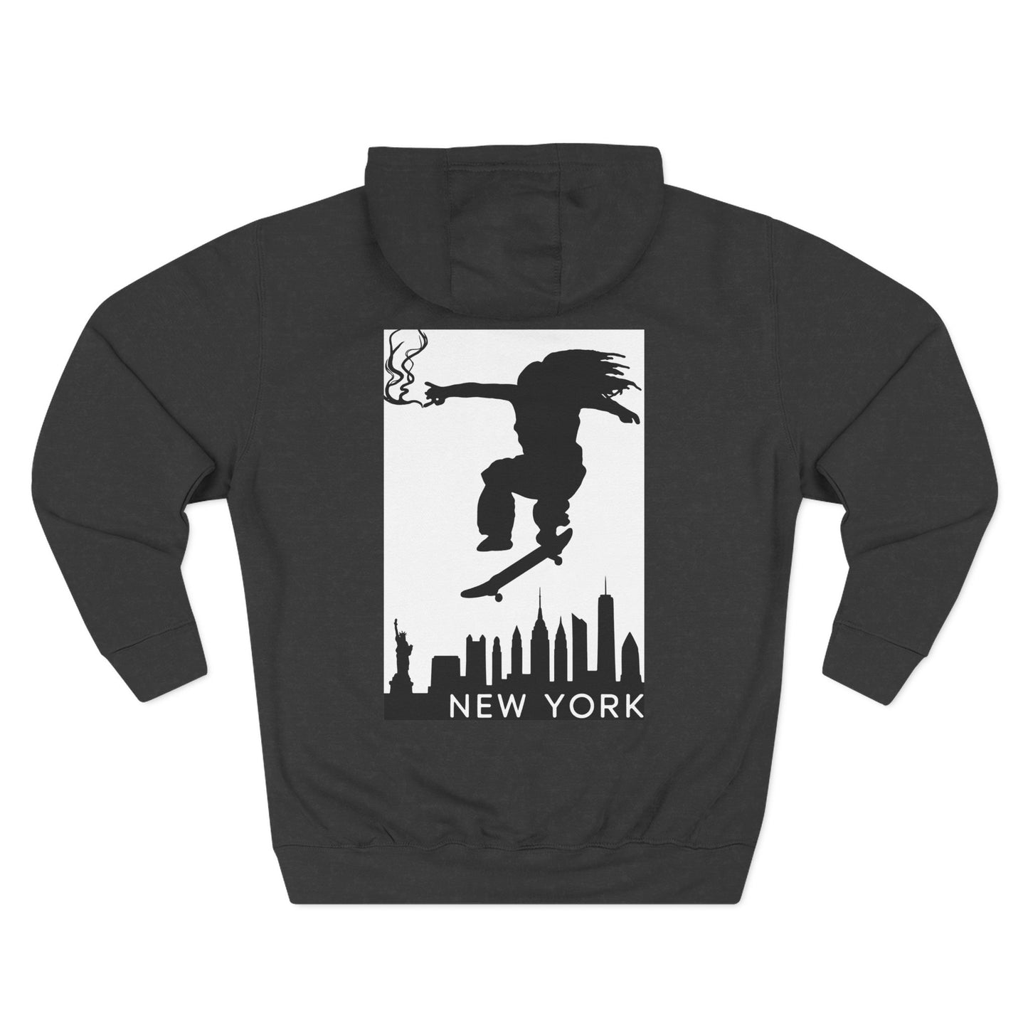 Urban Skate Fleece Hoodie - Streetwear Style, Cozy Pullover, Gift for Skaters, Trendy Fashion, New York Inspired