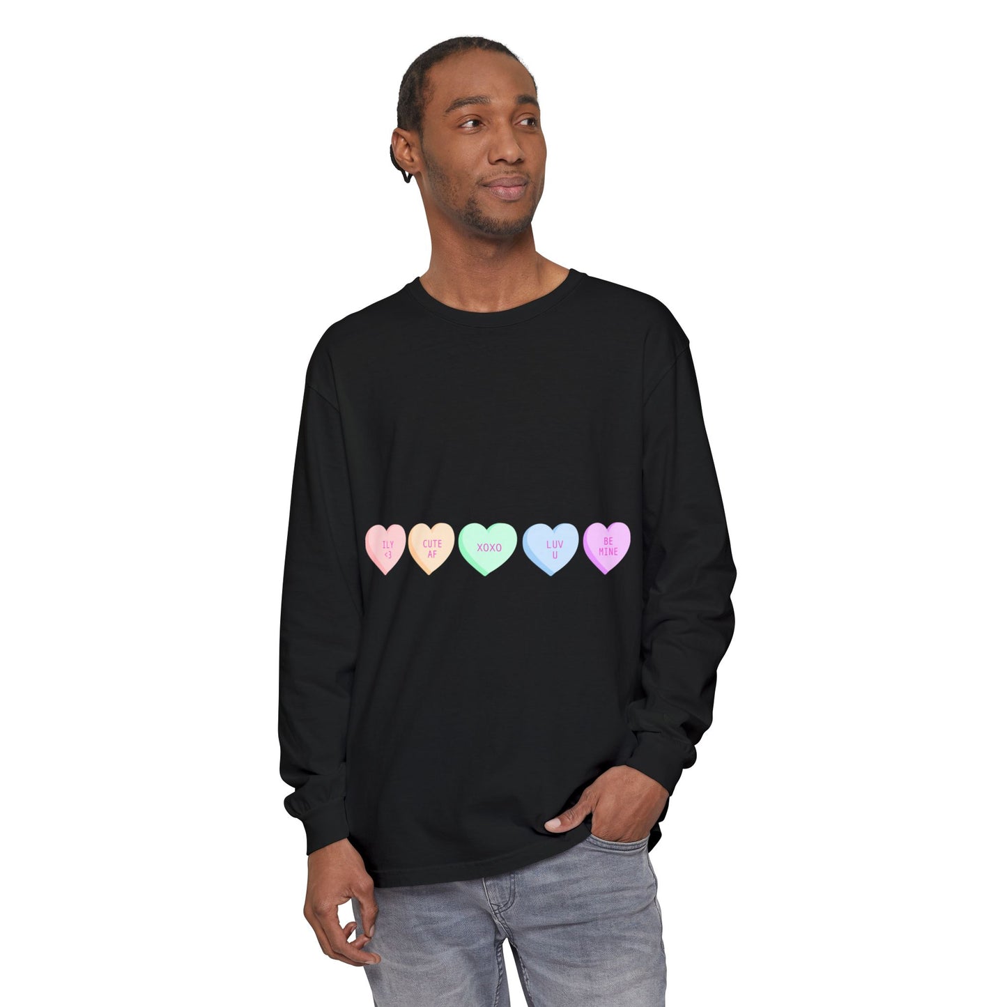 Trendy Long Sleeve Tee with Heart Design and Motivational Back Print, Unisex Gift, Casual Wear, Outfit for All Seasons, Perfect for [...]