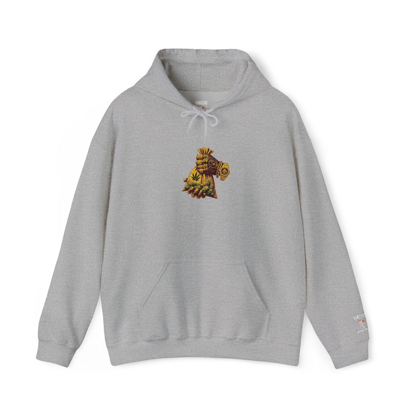Hoodie — Golden Floral Teddy Bear Graphic Pullover
