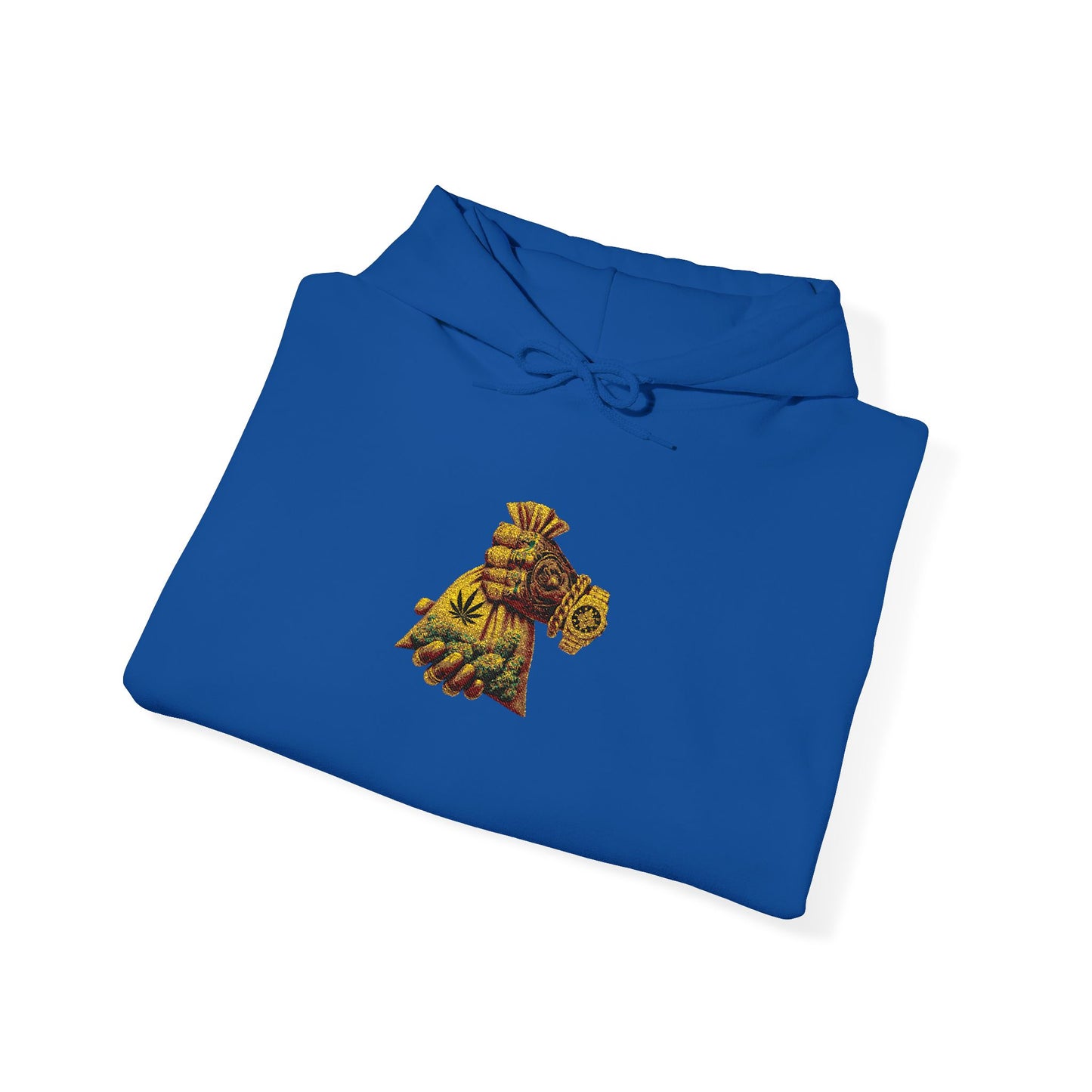 Hoodie — Golden Floral Teddy Bear Graphic Pullover