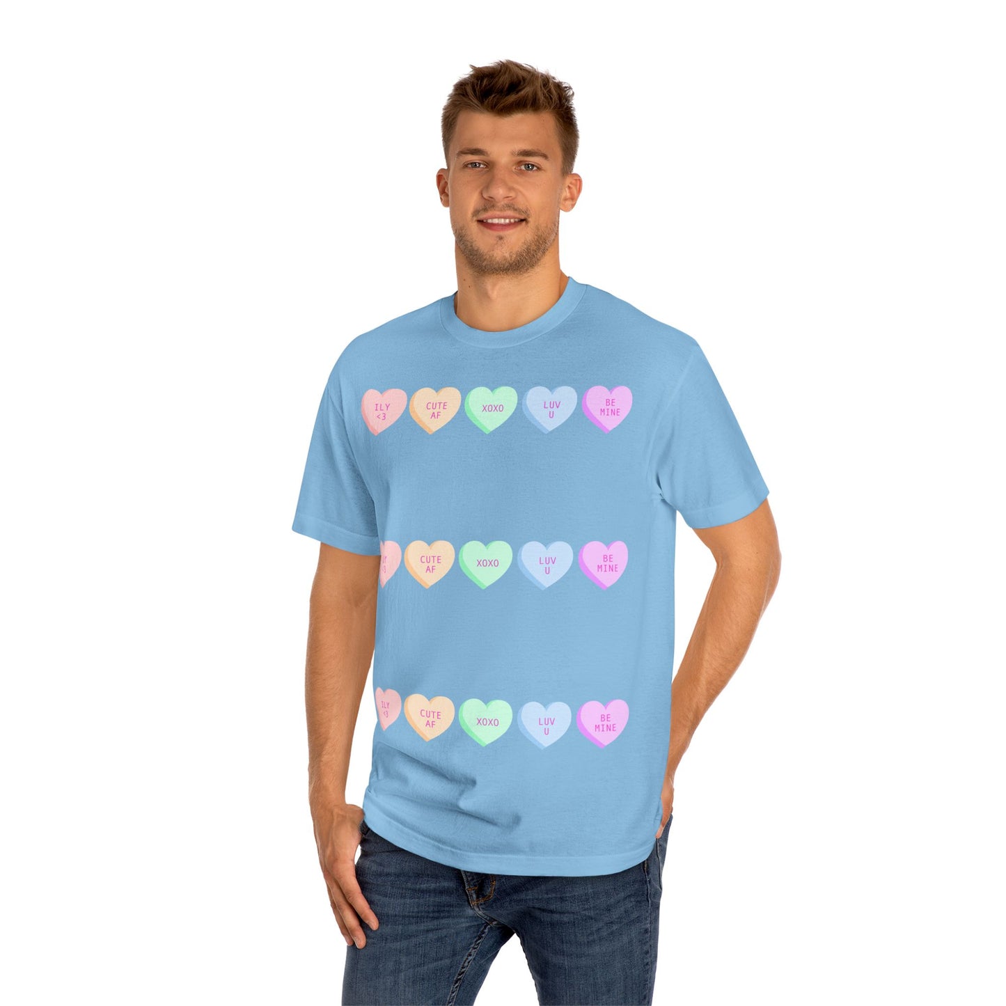 Unisex Classic Tee - Heart and Motivational Design, Casual Wear, Gift for Friends, Summer Outfit, Comfortable T-Shirt