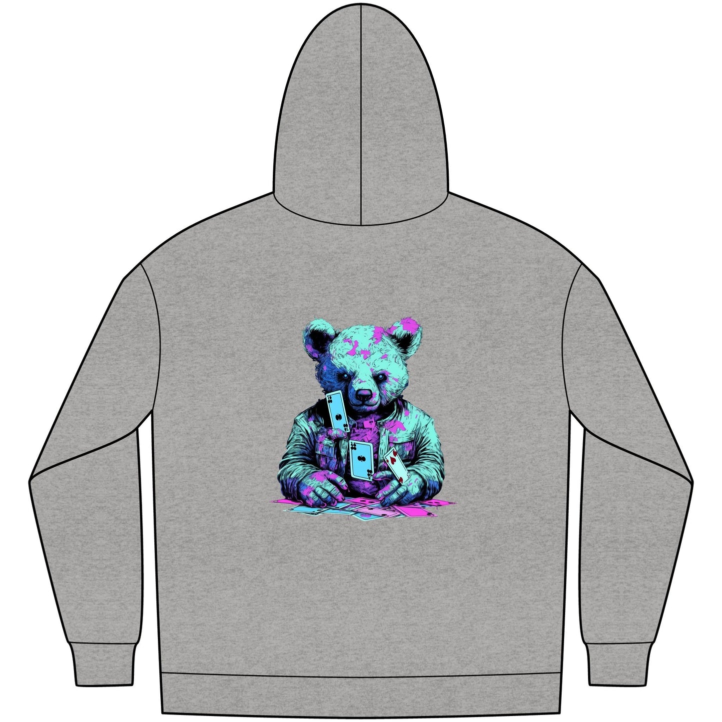 Cool Graphic Bear Hoodie for Men, Urban Streetwear, Cozy Fleece Sweatshirt, Perfect Gift Idea, Casual Style
