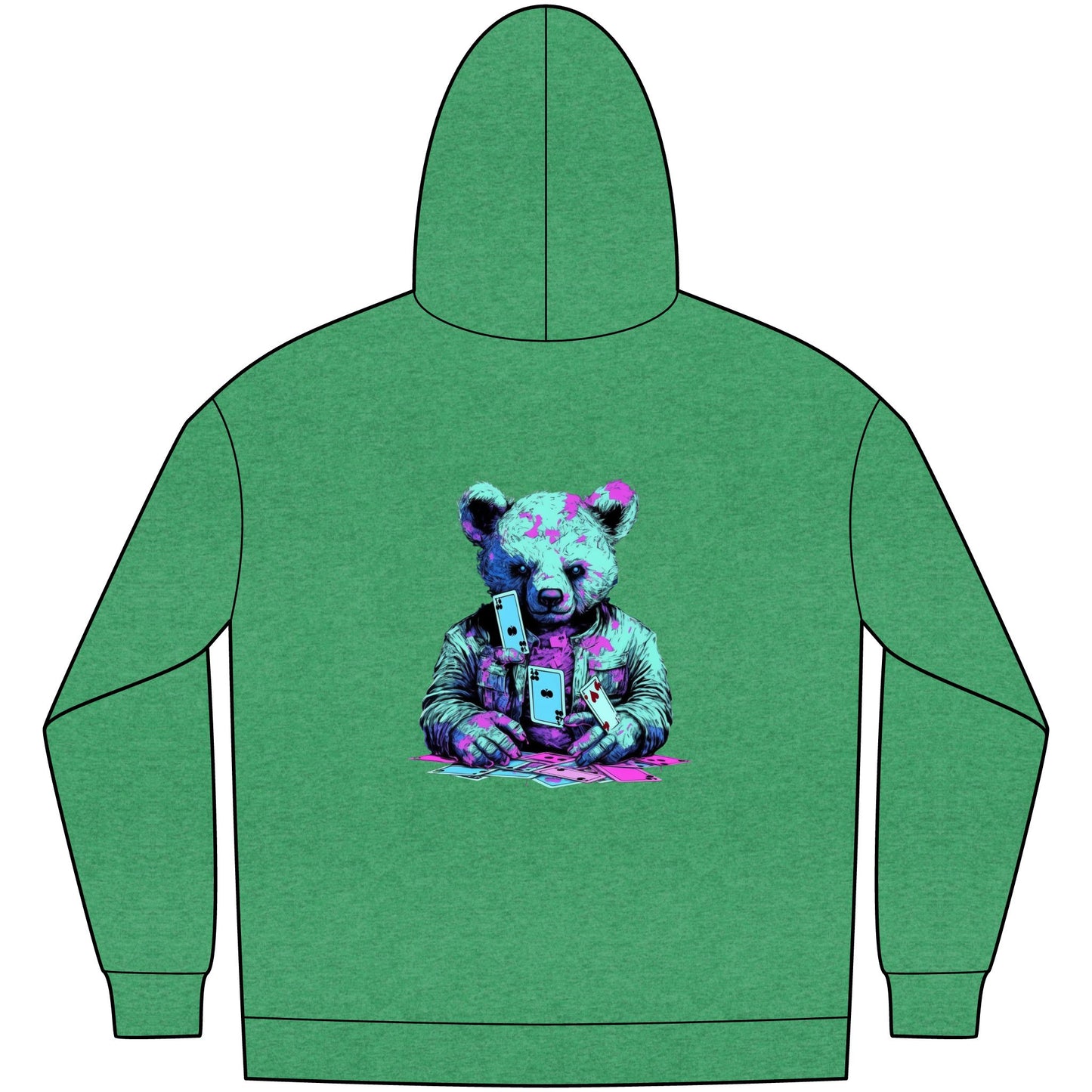 Cool Graphic Bear Hoodie for Men, Urban Streetwear, Cozy Fleece Sweatshirt, Perfect Gift Idea, Casual Style