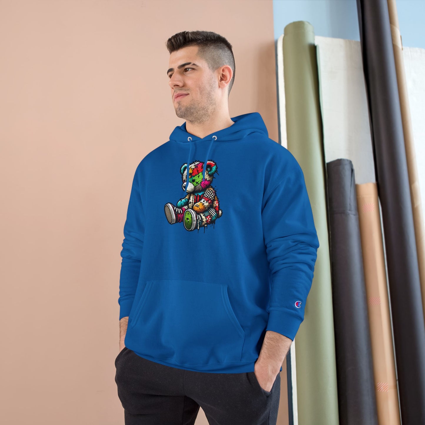 Whimsical Bear Graphic Hoodie - Be Unique, Be Yourself